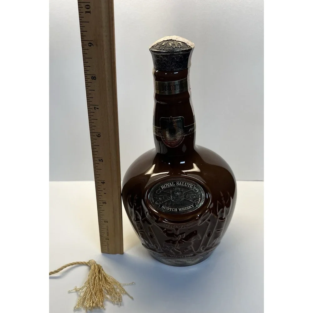 Chivas Royal Salute 21 Years Old Whisky Brown Bottle In Box With Velvet BagEMPTY
